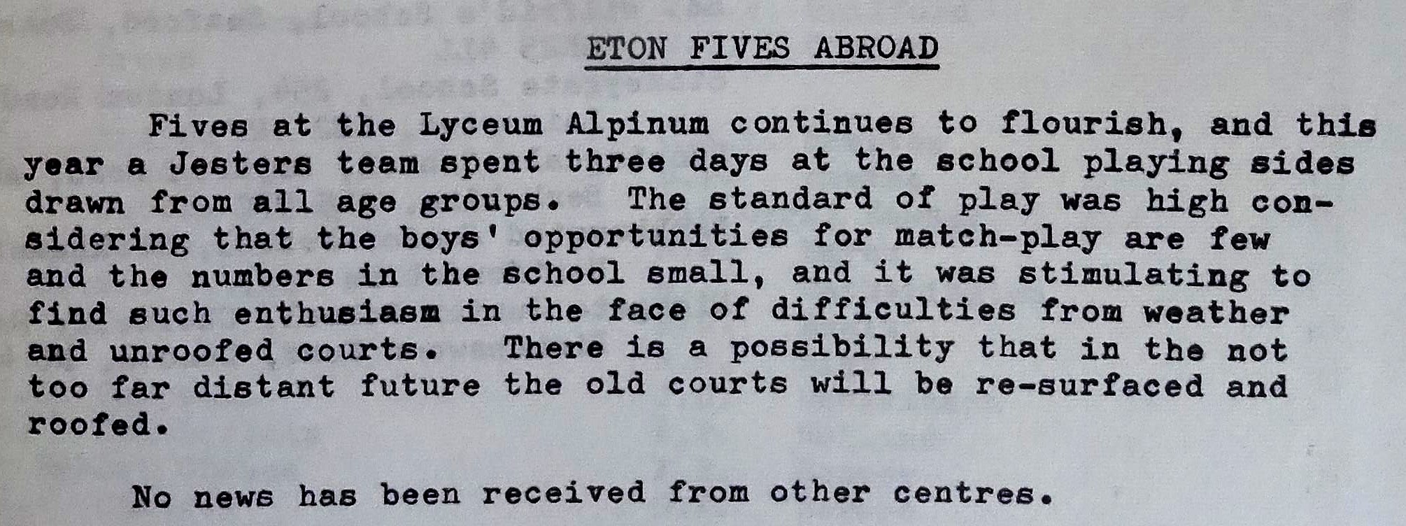 fives abroad 1972